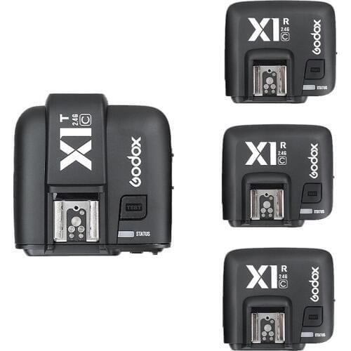Godox X1C 2.4G E-TTL Wireless Flash Transmitter+3*Receivers For Canon 5D Mark III 5DS 5DSR 700D 760D 7D 6D 70D 80D 650D 600D 1DX