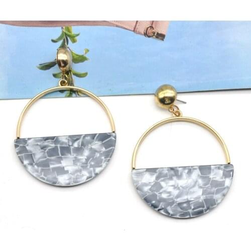 New Korean Earrings 2019 For Women vintage Round Drop Dangle earings Fashion Earring Gold Big Geometric Jewelry Wholesale