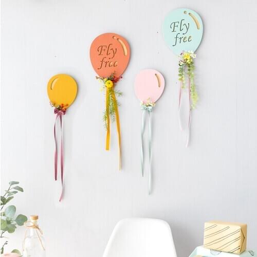 Wood Balloon Hanging Decor Kids Girl Boy Room Nursery Decoration Home Birthday Party Wedding Christmas Wall Decorations Art