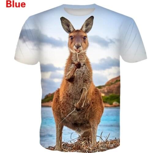 Animal T Shirt 3d Print Kangaroo Cool T Shirt For Men Women Casual Summer Sports Tops Fashion Tee