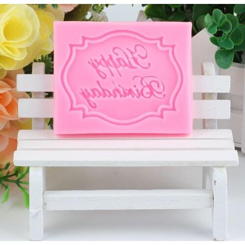 3D Happy Birthday Silicone Mold Cake Decorating Tools Cupcake Topper Fondant Mould DIY Cookie Baking Chocolate Gumpaste Moulds