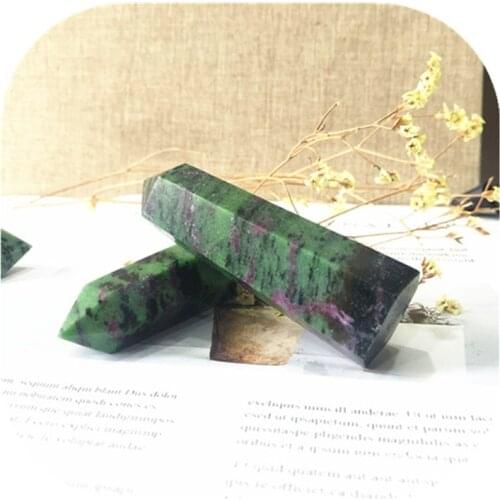 Ruby Zoisite Wand Point Natural Stones Minerals Crystals Gems Healing Reiki For Home Decoration Gemstones