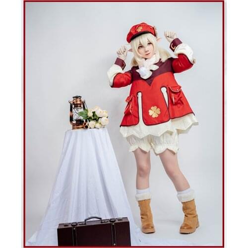 2020 Hot Game Genshin Impact Klee Cosplay Costume Halloween Christmas Party Anime Carnival Customized Clothing And Accessories