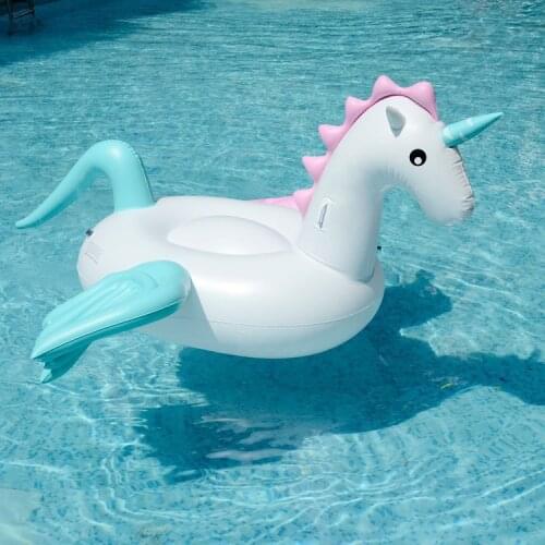 Gaint "Unicorn" Inflatable Mattress "Pegasus" Pool Float Toy Sunbathe Beach Mat Air Pad Buoy Swimming Ring Circle Party Toys