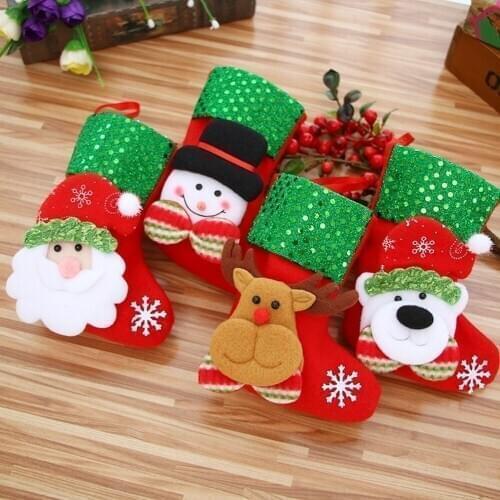 New Christmas Decorations Christmas Stockings Christmas Tree Decorations Santa Claus Snowman Deer Bear Christmas Socks