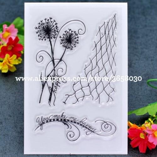 Dandelion Network you make me happy Scrapbook DIY photo cards rubber stamp clear stamp transparent stamp 10x15m 80713107