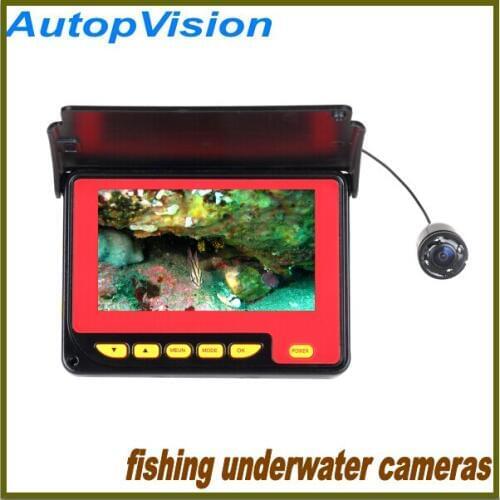 4.3Inch 30M LCD TFT Underwater Fishing HD Camera System 1000TV Lines Underwater Camera Record with 4pcs IR LEDs