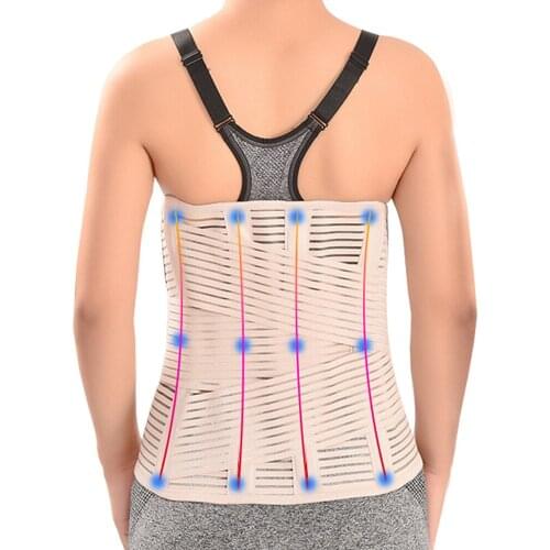 Widen 31cm Bionic Medical Therapy Waist Belt Lumbar Support Back Brace Double Banded Disc Disease Pain Stiff Relief Injury Rehab