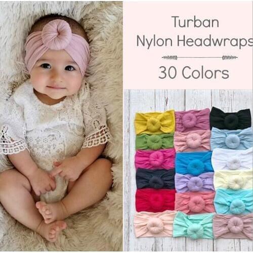 Multicolor Kids Baby Girls Headbands Nylon Soft Hair Accessories for Children Hair Turban Headwrap Headdress