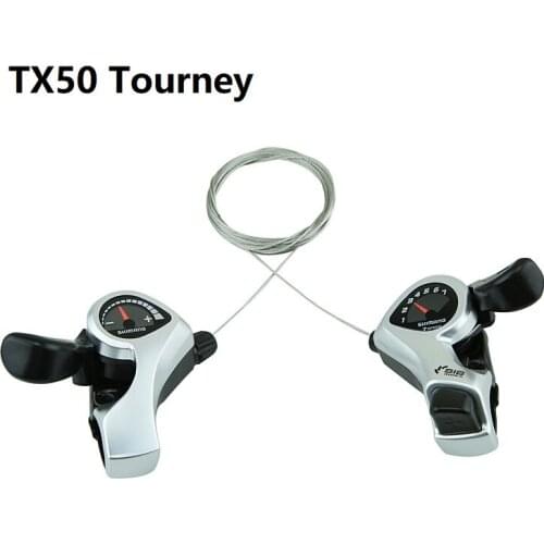 For Shimano TX50 Tourney SIS SL-TX50 Bicycle Shift Lever 3v Left 6v Right 7v 18 21 Speed pair tx50 shifters gear cable 3*6s 3*7s