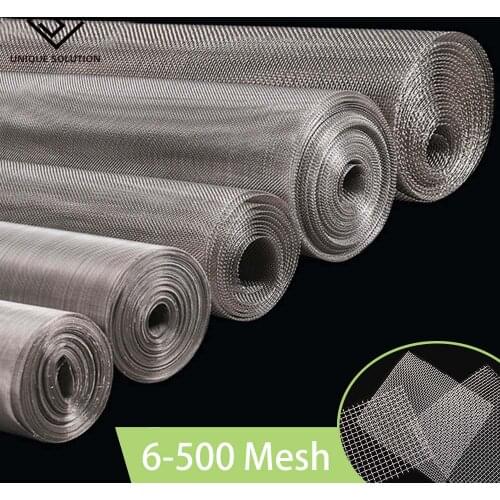 304 Stainless Steel Mesh 50cm Width Food Filter Metal Net Filtration Woven Wire Sheet Screening Filter Home Kitchen Strainers