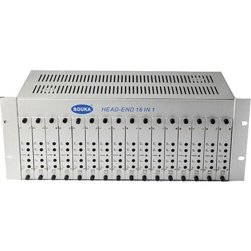 SK-16M 16 av in 1 RF out Analog Fixed Channel CATV modulator for Hotel, School, Market