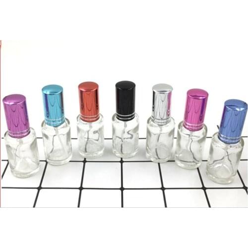 10ML Small Clear Cylinder Glass Spray Perfume Empty Bottle 100PCS/LOT