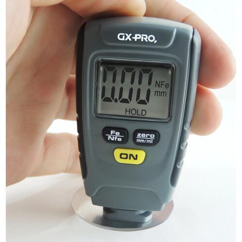 Digital LCD Coating Thickness Gauge Tester Car Automotive Paint Thickness Meter 1.25mm Iron Aluminum Base