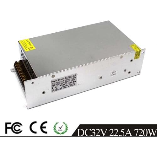 Universal Power Supply Dc32V Regulated 22.5A 720W Driver Transformer 220V 110V AC-DC 32V Converter for CNC CCTV Motor Led Light