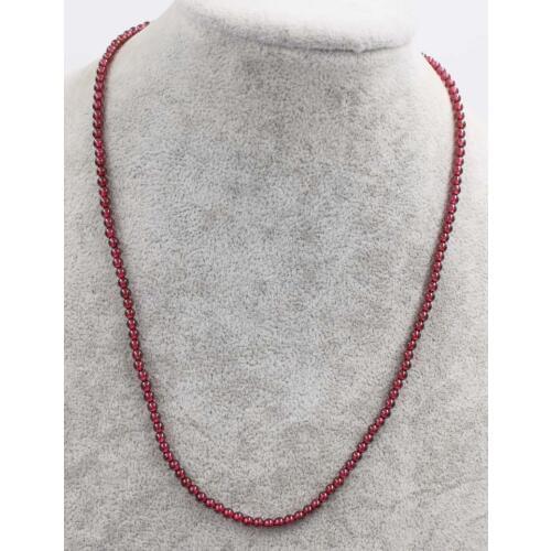 Wow!red garnet round 3-4mm chocker necklace 16inch wholesale beads FPPJ nature