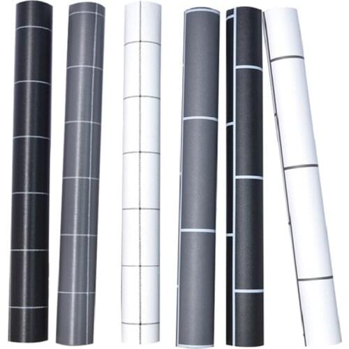 Waterproof DIY PVC Vinyl Self Adhesive Wallpaper for Kitchen Backsplash Tile Bathroom Living Room Bedroom Home Decor Wall Paper
