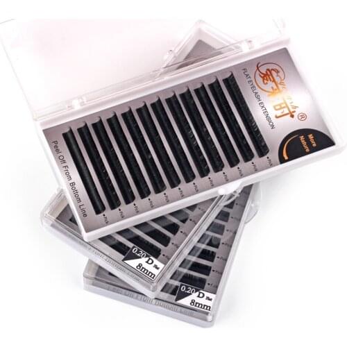 High Qualirty Ellipse Flat Lashes Soft Split-tips Fake Eyelash Extension Individual Eyelashes Matte Eyelashes Supplies