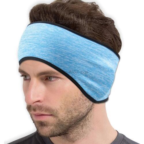 Unisex Winter Ear Warmer Cover Headband Faux Fleece Lined Cold Weather Earmuffs Hairband Cycling Sports Therml Turban