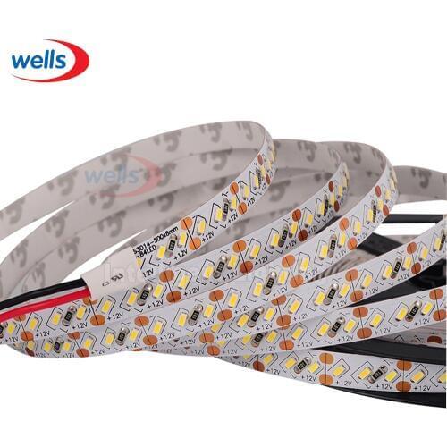 DC 12V 168leds/m 3014 Flexible LED Strip Light 8mm Pcb Superbright High Bright White/Warm White Non-Waterproof 5m 840Leds SMD
