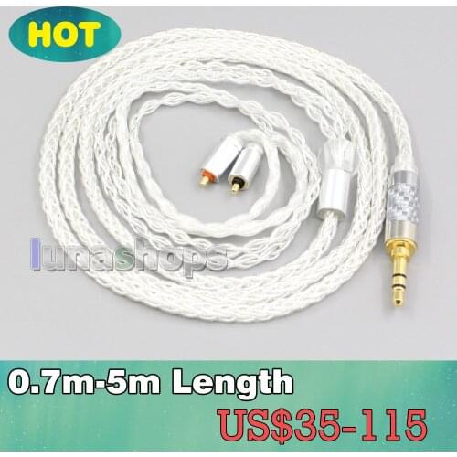 3.5mm 2.5mm 4.4mm XLR 8 Core Silver Plated OCC Earphone Cable For UE Live UE6Pro Lighting SUPERBAX IPX LN006575