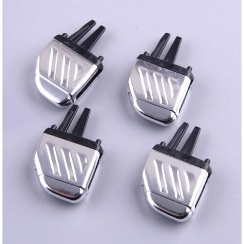 4Pcs/Set Car Interior Front AC Air Vent Outlet Tab Clips Repair Kits Silver Fit For Land Rover Freelander 2