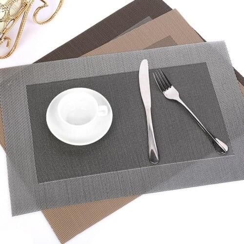 45x30cm PVC Antiskid Heat Insulated Bowl Dish Cup Pad Placemat Dining Table Mat Kitchen Accessories Cup Coaster Wine Pad