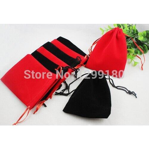 10x12cm 50Pcs/lot Mixed Color Velvet Drawstring Pouch Bag/Jewelry Bag Christmas/Wedding Gift Bag (K00194)