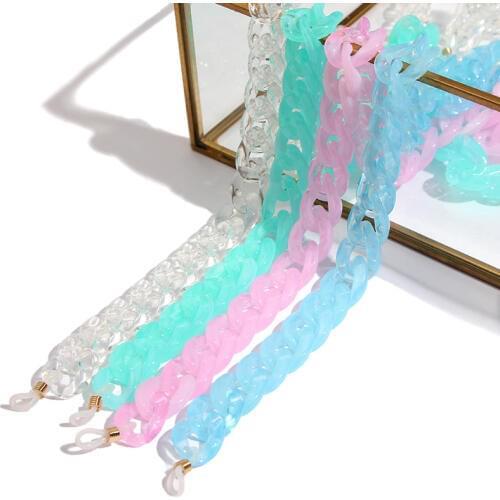 JUST FEEL Fashion 4 Color Sunglasses Eyeglass Chains for Charm Women Reading Adjustable Anti-slip Cord Lanyard Glasses Chain