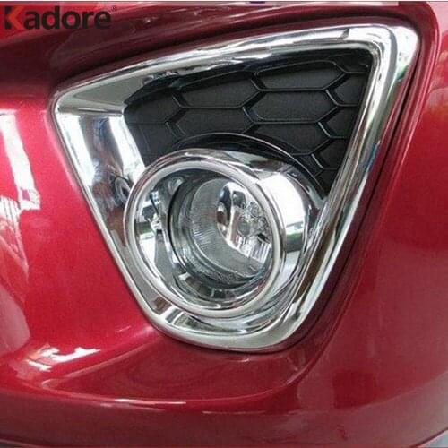 For Mazda CX-5 CX5 2012 2013 2014 2015 ABS Chrome Front Fog Light Cover Trim Head Foglight Frame Trims Car Stlying Accessories