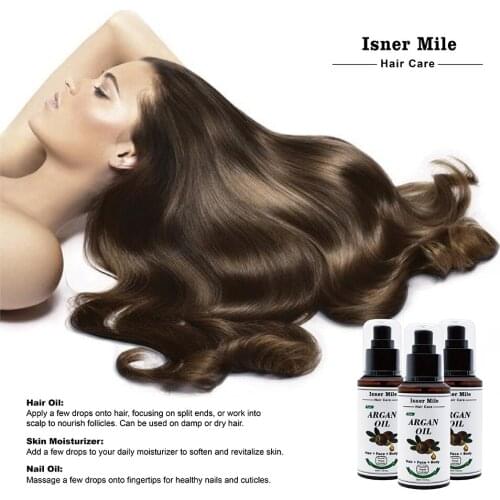 ISNER MILE 100ml Argan Oil Hair Care Treatment Essence Fast Powerful Hair Growth Liquid Hair Loss Products Serum Repair Hair