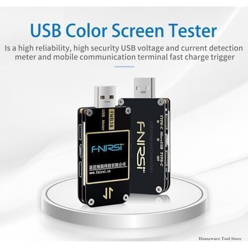 FNB38 Current And Voltage Meter USB Tester QC4+ PD3.0 2.0 PPS Fast Charging Protocol Capacity Monitor Detecter Tools New Arrival