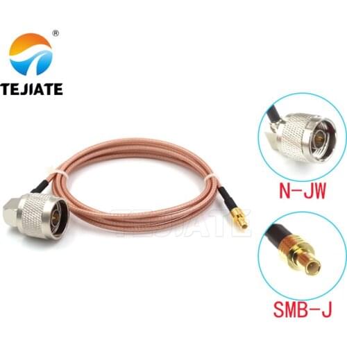 1PCS TEJIATE Adapter Cable N To SMB Type NJW Convert SMBJ 8-90CM 1M 1.5M 2M Length Connector RG316 Wire