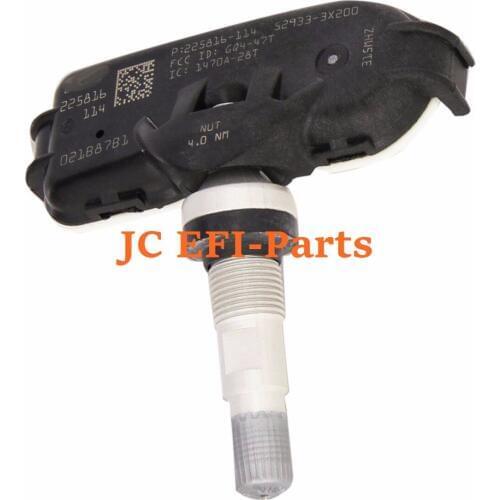 Set 4 Tire Pressure Monitor Sensor for HYUNDAI IX35 FUEL CELL 01/2013 12/2016 433MHZ RDK Sensor 52933-A7100