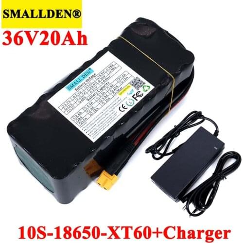 36V 20Ah Lithium Battery Pack 18650 20000mAh High rate 20A BMS for Balancing scooter E-bike Electric bicycle and 42V 2A Charger