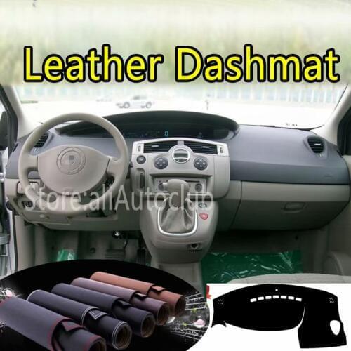 For Renault Scenic II 2003 2004 2005 2006 2007 2008 2009 Leather Dashmat Dashboard Cover Dash Carpet Custom Car Styling LHD+RHD