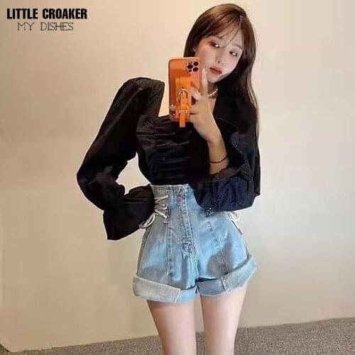 Little croaker Women's High Waist Shorts