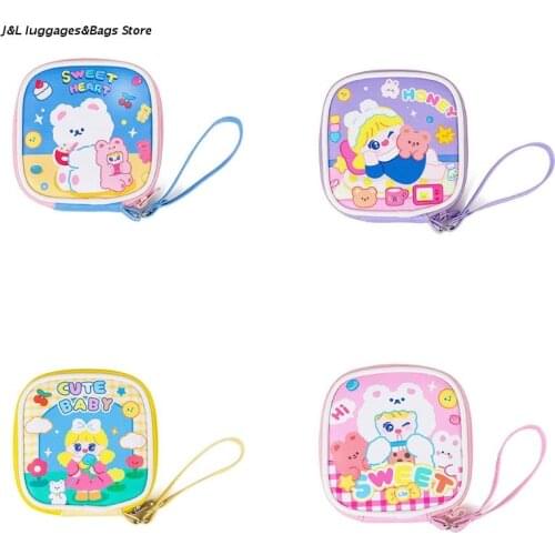 M68C Cartoon Earphone Case Electronics Phone Data Cable Organizer Bag Box Coin Purse