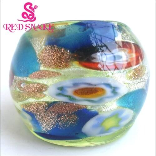 RED SNAKE Brand Fashion Ring Handmade Murano Glass Multifarious Rings RSMG0000#23