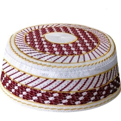 5 Piece Men Muslim Prayer Hats India Kufi Turban Islamic Cap Arabic Saudi Topi Islam Namaz Prayer Hijab Caps Veludo Satin Bonnet