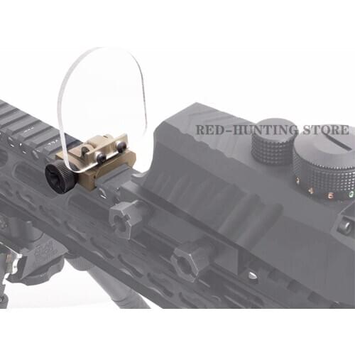 Hunting Shooting Eye Protector Kit Foldable Sight Scope Lens Screen Protector Cover White & Yellow Shield and Rail Mount