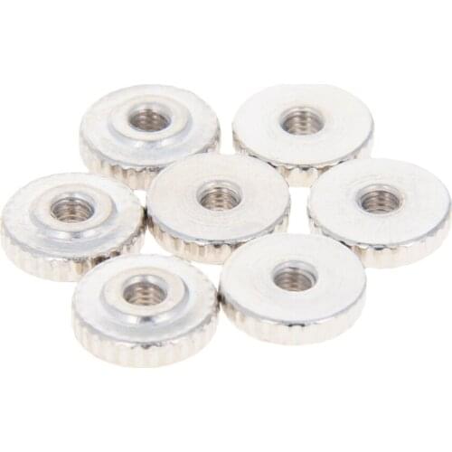 Mromax Knurled Thumb Nuts M3/4/5/6/8/10 Female Threaded Thin Type Nickel Plating Blue Hand 3D Printers Parts Curtain Wall