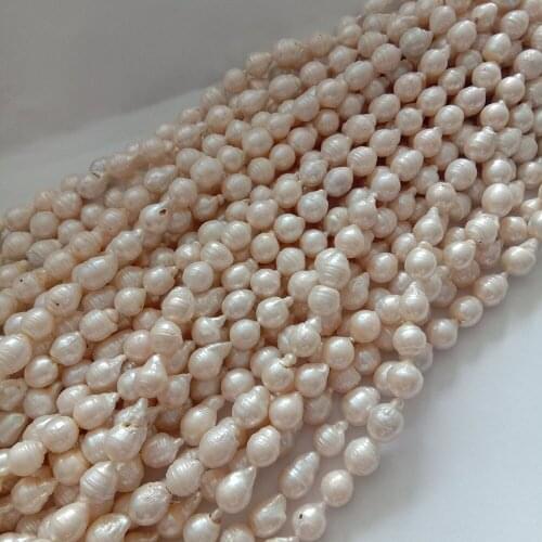 16 inch 11-12 mm 100% Nature freshwater loose pearl with tear drop baroque shape, BIG KESHI BAROQUE shape pearl