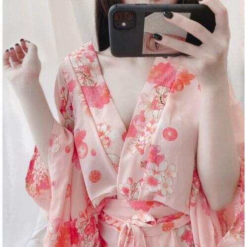 Japanese Sleeveless Backless Embroidery Sleepshirt &Robe Adjustable Shoulder Strap Nightdress Sexy Lace Women Sleepwear Sets