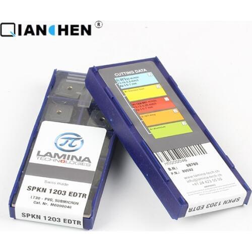 Genuine original high quality high-performance LAMINA SPKN 1203 EDTR LT30(10pcs/lot) tungsten Carbide Cutting tools inserts
