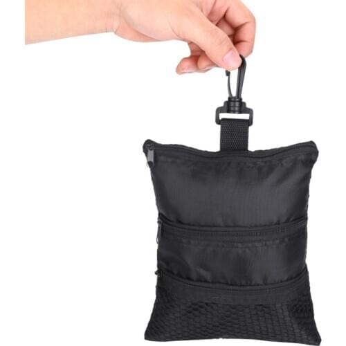 Mini Portable Golf Ball Handbag Small Ball Holder Pouch Multi-Pocket Golf Ball Bag Zipper Handbag Bag Aid Tool Golf Accessory