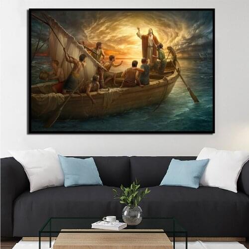 Jesus Christ God From Fear To Faith Poster Painting On Canvas Bedroom Wall Art Decoration Pictures Home Decor