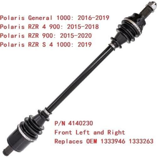 Front Left and Right CV Axle Drive Shaft For Polaris RZR 900 & Polaris RZR 4 900 & Polaris RZR S 4 1000 & Polaris General 1000