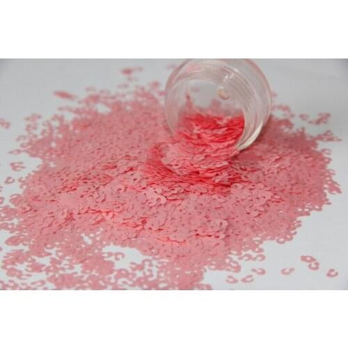 Pink leopard shape solvent resistant matte glitter