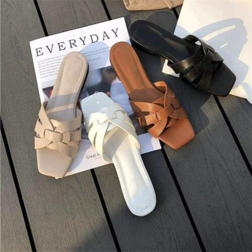 2021 Women platform shoes Brand Slippers Summer Slides Open Toe Flat Casual Shoes Leisure Sandal Beach Flip Flops Big Size 41